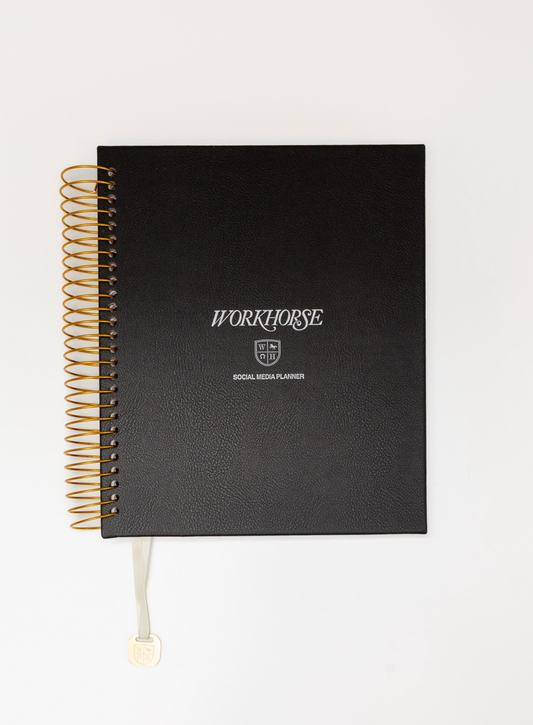 *NEW* UN-DATED Social Media Planner in Crisp Black